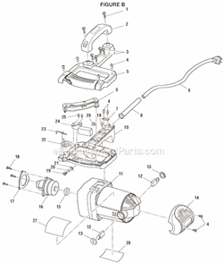 Page B Diagram and Parts List for MS1250LZA  Ridgid Miter Saw