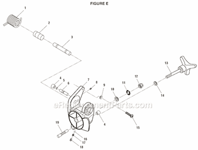 Page E Diagram and Parts List for MS1250LZA  Ridgid Miter Saw