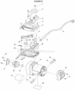 Page B Diagram and Parts List for MS1250LZ  Ridgid Miter Saw