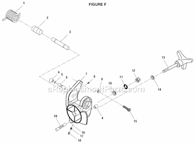 Page F Diagram and Parts List for MS1250LZ  Ridgid Miter Saw