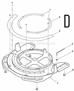 Page D Diagram and Parts List for MS1290LZ1  Ridgid Miter Saw