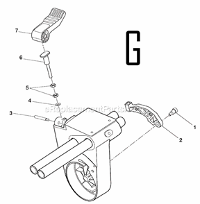 Page G Diagram and Parts List for MS1290LZ1  Ridgid Miter Saw