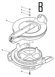 Page B Diagram and Parts List for MS1290LZA  Ridgid Miter Saw
