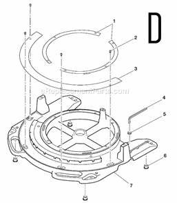 Page D Diagram and Parts List for MS1290LZA  Ridgid Miter Saw