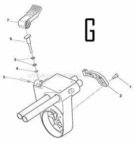 Page G Diagram and Parts List for MS1290LZA  Ridgid Miter Saw