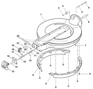 Page C Diagram and Parts List for MS1290LZ  Ridgid Miter Saw