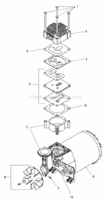 Page B Diagram and Parts List for OF45150B  Ridgid Compressor