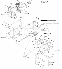 Page A Diagram and Parts List for OF45150  Ridgid Compressor