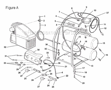 Page A Diagram and Parts List for OL50135  Ridgid Compressor