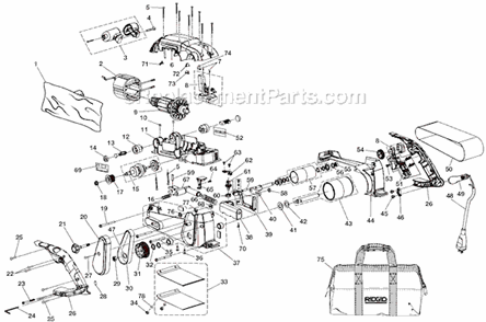 Page A Diagram and Parts List for R2720  Ridgid Sander Polisher