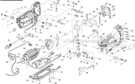 Page A Diagram and Parts List for R3101  Ridgid Jig Saw