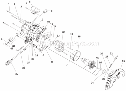 Page A Diagram and Parts List for R3201  Ridgid Circular Saw