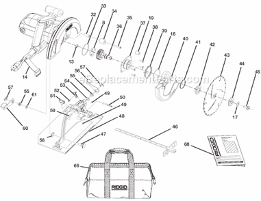 Page B Diagram and Parts List for R3201  Ridgid Circular Saw