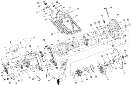 Page A Diagram and Parts List for R32021  Ridgid Circular Saw