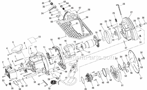 Part Location Diagram of 692092001 Ryobi Outer Blade Washer