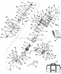 Page A Diagram and Parts List for R3203  Ridgid Circular Saw
