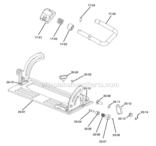 Page D Diagram and Parts List for R3210-1  Ridgid Circular Saw
