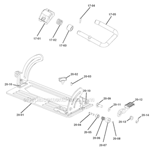Page D Diagram and Parts List for R32102  Ridgid Circular Saw