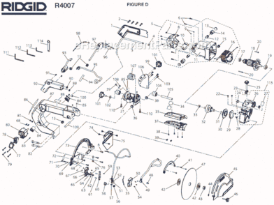Part Location Diagram of 080009005907 Ridgid Depth Stop Adjust Label