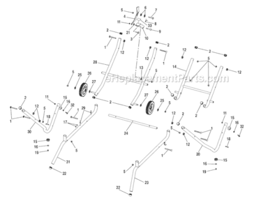Page C Diagram and Parts List for R4010  Ridgid Tile Saw