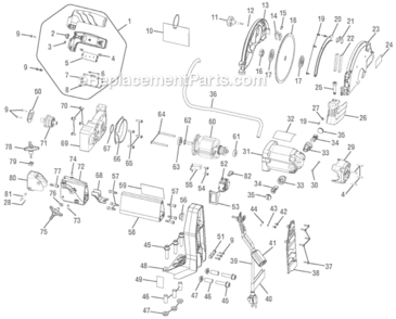 Page B Diagram and Parts List for R4030S  Ridgid Tile Saw