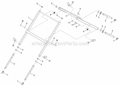 Figure D Diagram and Parts List for R4040S  Ridgid Tile Saw