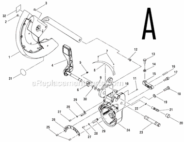 Page A Diagram and Parts List for R4121  Ridgid Miter Saw
