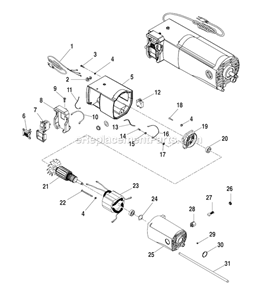Part Location Diagram of 089170109175 Ryobi FAN BAFFLE