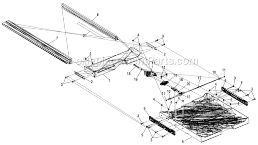 Page G Diagram and Parts List for R45101  Ridgid Table Saw
