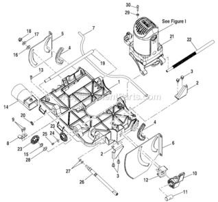 Page H Diagram and Parts List for R45101  Ridgid Table Saw