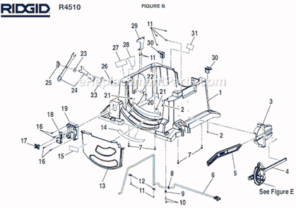 Part Location Diagram of 089037006045 Ridgid Switch Key
