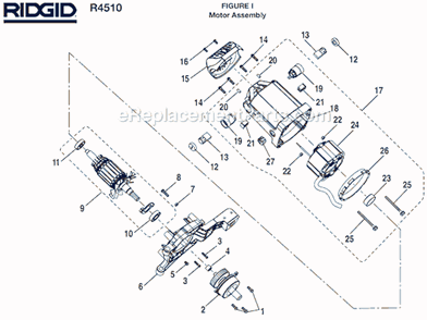 Page I Diagram and Parts List for R4510  Ridgid Table Saw