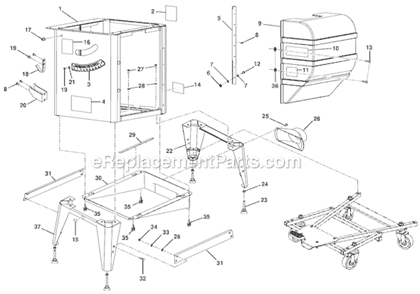Part Location Diagram of 089037005922 Ridgid Warning Label (Dust Chute)