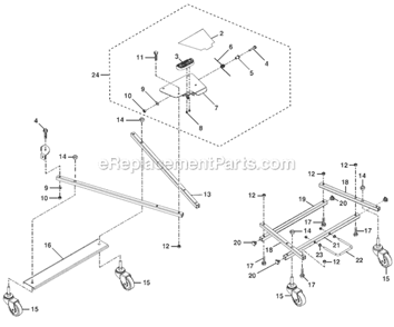 Page E Diagram and Parts List for R4511  Ridgid Table Saw