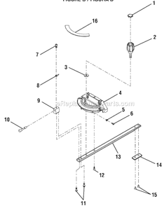 Page B Diagram and Parts List for R4512  Ridgid Table Saw