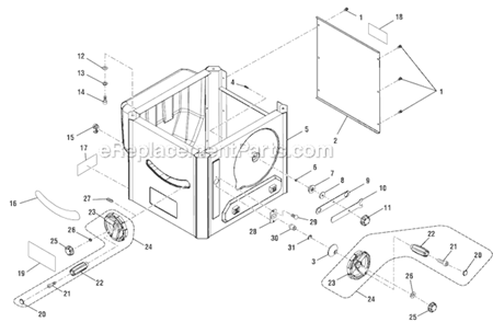 Page E Diagram and Parts List for R4512  Ridgid Table Saw