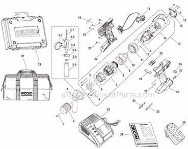 Part Location Diagram of 640669001 Ridgid Spring Plate Holder