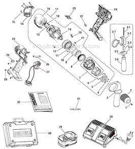 Part Location Diagram of 300912062 Ridgid Carrying Case