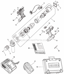 Part Location Diagram of 983000300 Ridgid Operators Manual - R84001