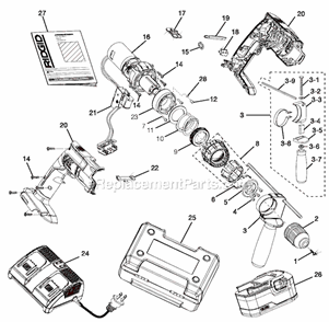 Part Location Diagram of 300912064 Ridgid Carrying Case