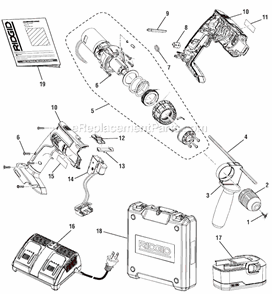 Part Location Diagram of 511676001 Ryobi BUTTON FORWARD/REVERSE
