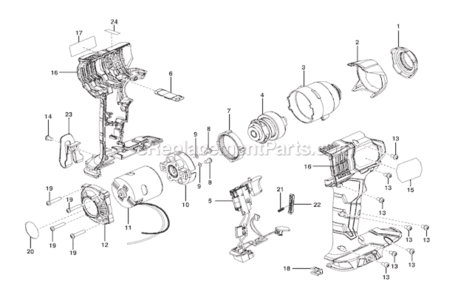 Page A Diagram and Parts List for R86034  Ridgid Impact Driver