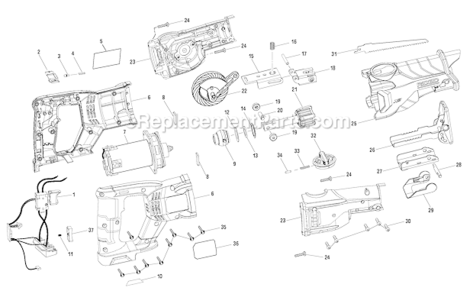 Part Location Diagram of 270015207 Ryobi ASSEMBLY SWITCH & LED BC