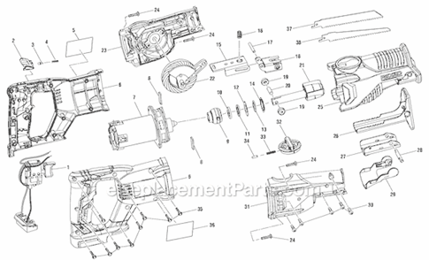 Part Location Diagram of 692177001 Ryobi Spring
