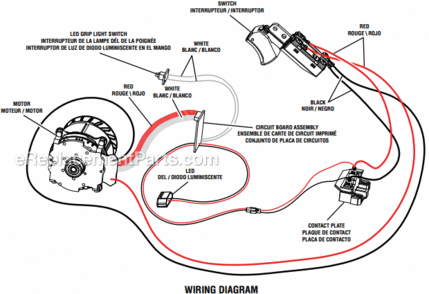 Page B Diagram and Parts List for R8653  Ridgid Circular Saw