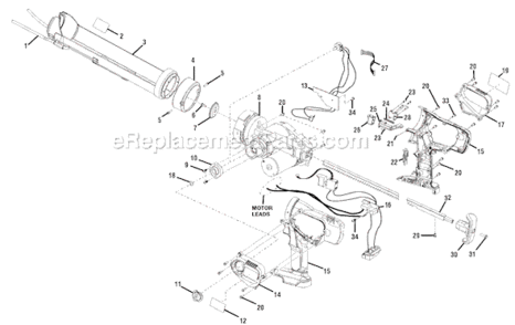 Page A Diagram and Parts List for R8804  Ridgid Caulking Gun