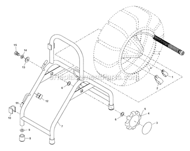 Mini Frame Assembly Diagram and Parts List for SEESNAKE  Ridgid Drain Cleaner