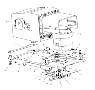 Part Location Diagram of 83387 Ridgid Battery Socket Assemb