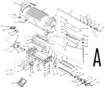 Page A Diagram and Parts List for TP13001  Ridgid Planer Jointer