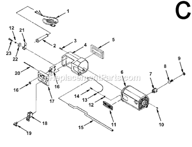 Page C Diagram and Parts List for TP13002  Ridgid Planer Jointer